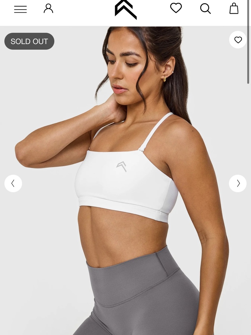 Oner Active Easylift Multiway Bandeau White Bralette with White Logo